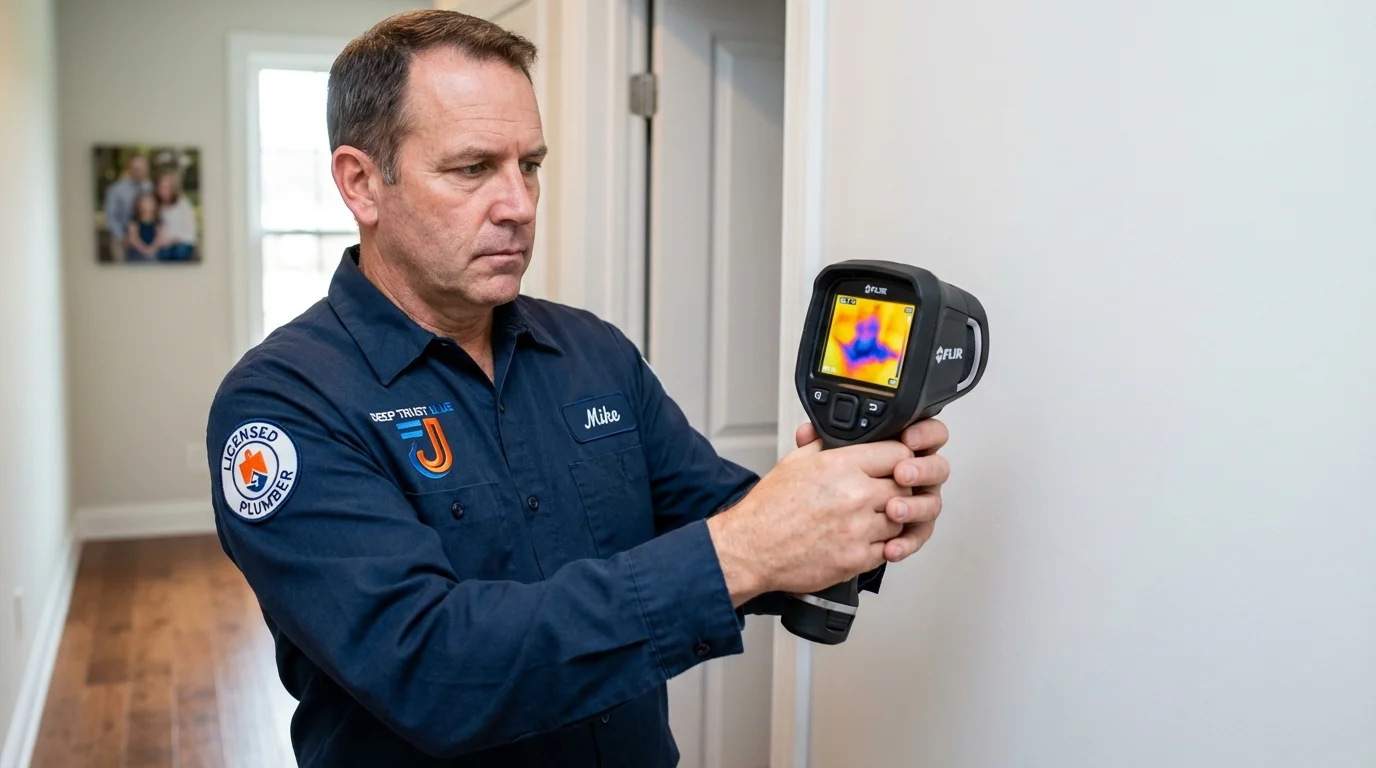 Thermal imaging leak detection by Johns Plumbing LLC in Church Hill